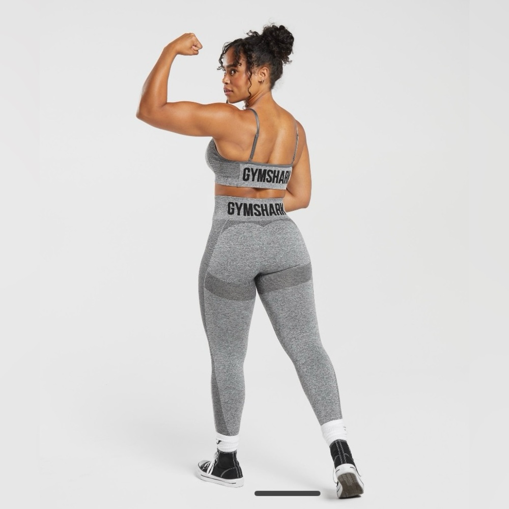 GYMSHARK Women’s Small Flex High Waisted Leggings Charcoal Marl- NWT